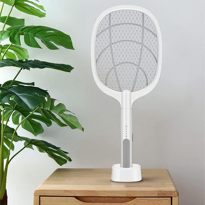 Mata Mosquitos Eléctrico 2 en 1 con Luz LED y Malla de Seguridad - 3 Capas