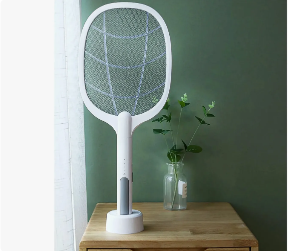 Mata Mosquitos Eléctrico 2 en 1 con Luz LED y Malla de Seguridad - 3 Capas