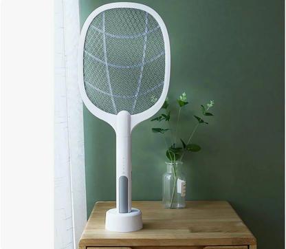 Mata Mosquitos Eléctrico 2 en 1 con Luz LED y Malla de Seguridad - 3 Capas